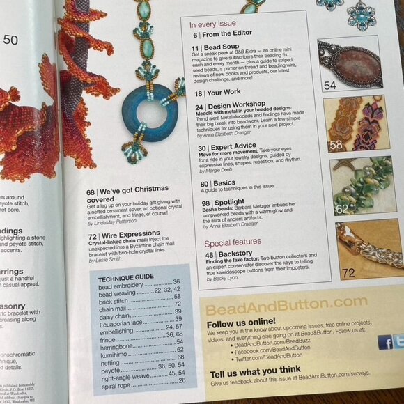 Bead & Button Magazine Jewelry Crafting Book u August 2012 Issue 110 - Picture 5 of 8
